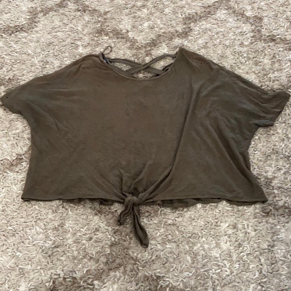 Green crop top